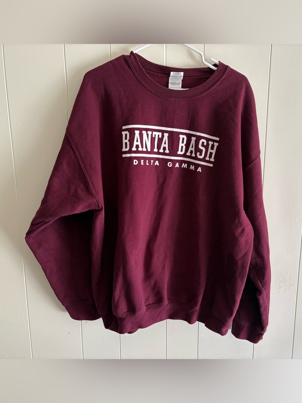 "Banta Bash: Delta Gamma" Maroon Crewneck Sweatshirt
